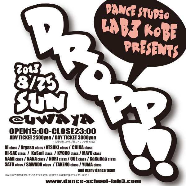 dropp!!2013のフライヤー